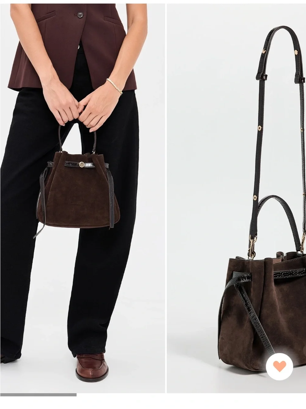 Tory Burch Suede Bucket Bag